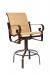 Woodard's Belden Outdoor Swivel Stool with Arms and Padding on Back and Seat