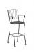 Woodard's Aurora Stationary Outdoor Bar Stool with Back and Arms