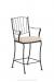 Woodard's Aurora Stationary Outdoor Counter Stool with Back and Arms and Seat Cushion