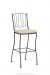 Woodard's Aurora Stationary Outdoor Patio Bar Stool with Back and Seat Cushion