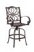 Woodard's Holland Outdoor Cast Aluminum Swivel Bar Stool with Arms and Scroll Back Design