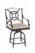 Woodard's Isla Swivel Counter Stool with Arms and Seat Cushion