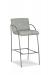 Fairfield Chair's Greta Modern Upholstered Bar Stool with Arms in Nickel