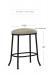 Wesley Allen's Canton Backless Stool in Bar Height