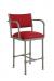 Wesley Allen's Bridgeport Non-Swivel Stool with Back and Curved Arms