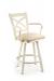 Wesley Allen's Edmonton Swivel Stool with Cross Back Design and Arms