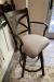 Wesley Allen's Edmonton Traditional Swivel Bar Stool with Arms in Copper Bisque and Light Tan Fabric