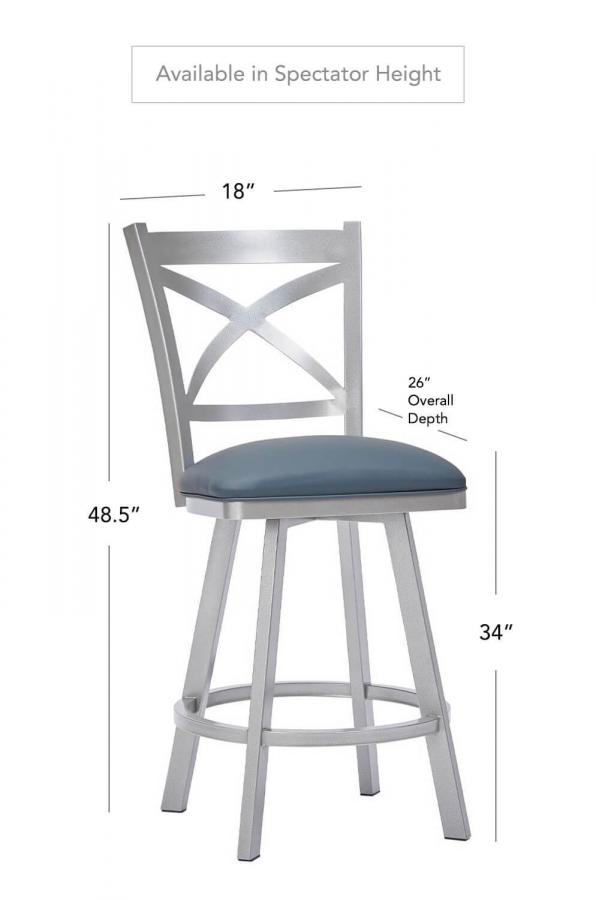 Buy Wesley Allen's Edmonton Swivel Kitchen Bar Stool With Back