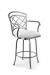 Wesley Allen's Boston Swivel Barstool with Arms and Lattice Back Design