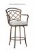 Wesley Allen's Boston Bronze Swivel Bar Stool with Lattice Back and Arms
