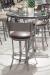 Wesley Allen's Bali Swivel Barstool with Low Padded Backrest and Metal Backside