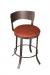 Wesley Allen's Baltimore Backless Swivel Bar Stool with Metal Back and Round Seat Cushion