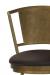 Wesley Allen's Berkeley Brass Swivel Bar Stool with Back - Front Close-Up