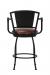 Wesley Allen's Berkeley Swivel Bar Stool with Arms in Black - View of Back