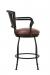 Wesley Allen's Berkeley Swivel Bar Stool with Arms in Black - View of Side