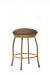 Wesley Allen's Berkeley Gold Backless Swivel Bar Stool with Round Seat