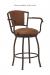 Wesley Allen's Boise Traditional Brown Swivel Bar Stool with Arms
