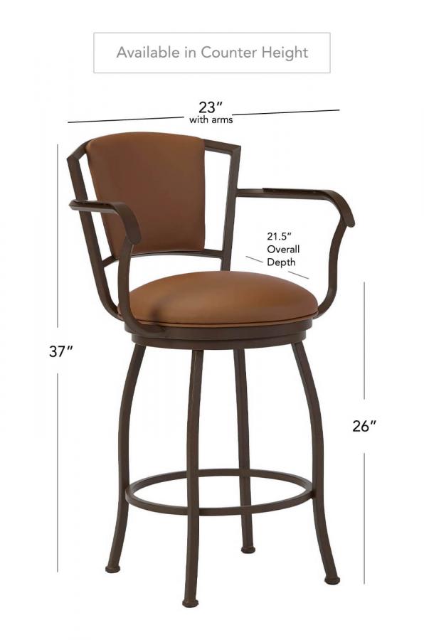 Buy Wesley Allen's Boise Swivel Counter Stool with Back Free shipping!