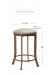 Wesley Allen's Charlotte Backless Stool in Bar Height