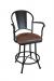 Wesley Allen's Cleveland Swivel Bar Stool with Arms and Seat Cushion