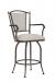 Wesley Allen's Durham Traditional Swivel Bar Stool with Arms in Copper