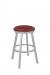 Wesley Allen's Edmonton Backless Swivel Stool in Brushed Stainless Steel