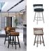 Wesley Allen's Miramar Custom Made Swivel Bar Stools in a Variety of Finishes