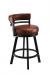 Wesley Allen's Miramar Swivel Bar Stool with Curved Low Padded Back