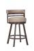 Wesley Allen's Miramar Swivel Bar Stool with Low Back in Brown