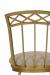 Wesley Allen's Pittsburg Swivel Metal Bar Stool with Slat Back in Gold - Back View Close Up