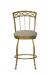 Wesley Allen's Pittsburg Swivel Metal Bar Stool with Slat Back in Gold - Front View
