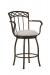 Wesley Allen's Pittsburg Bronze Swivel Bar Stool with Arms