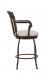 Wesley Allen's Pittsburg Bronze Swivel Bar Stool with Arms - Side View