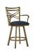 Wesley Allen's Raleigh Bronze Swivel Bar Stool with Arms and Seat Cushion
