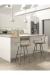 Amisco's Viggo Metal Swivel Barstools with Low Back in Nordic Modern Kitchen