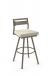 Amisco's Viggo Scandinavian Swivel Bar Stool with Low Backrest and Square Seat