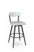 Amisco's Wilbur Swivel Bar Stool with Blue Fabric