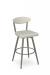 Amisco's Wilbur Transitional Swivel Bar Stool in Taupe Gray