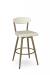 Amisco's Wilbur Gold Swivel Bar Stool with Bean-Shaped Back