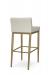 Amisco's Hanson Gold Modern Bar Stool with Low Back Upholstered - View of Back