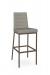 Amisco's Luna Bronze Bar Stool with Brown Seat Back Cushion