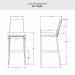 Amisco's Luna Bar Height Dimensions