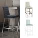 Amisco's Luna Modern Custom Made Bar Stool with Channel Quilted Back