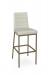 Amisco's Luna Modern Gold Stationary Bar Stool with Channel Quilting on Back