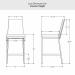 Amisco's Luna Counter Height Dimensions