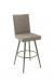 Amisco's Webber Upholstered Swivel Bar Stool with Square Seat and Tall Back