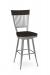 Amisco's Annabelle Silver Swivel Bar Stool with Wood Back and Seat