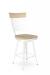 Amisco's Annabelle Farmhouse White Swivel Bar Stool with Natural Wood