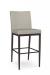 Amisco's Monroe Espresso Metal Modern Bar Stool with Light Tan Upholstered Back and Seat