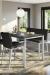 Amisco's Pablo Upholstered Double Seat Bar Stool Bench in Modern Dining Room